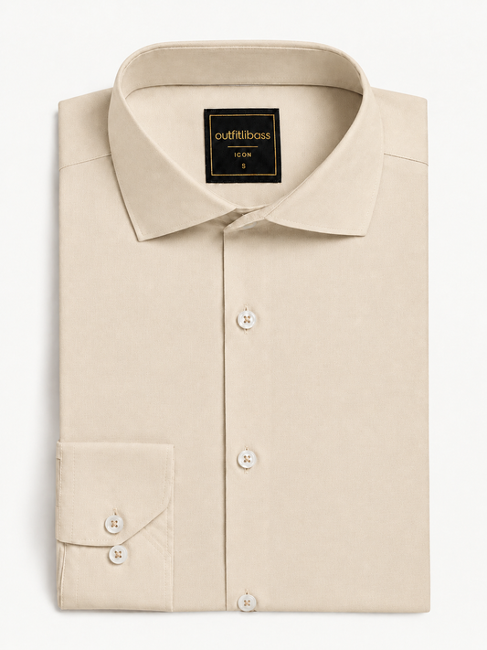 MEN'S DRESS BEIGE COLOUR SHIRT