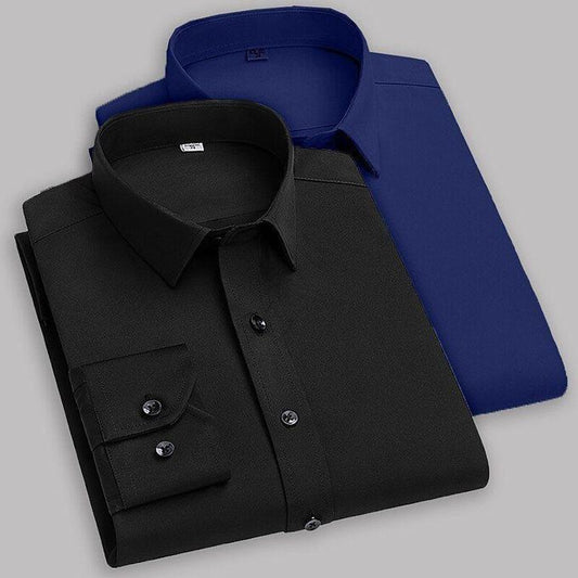 Pack Of Two Cotton Black & Blue Shirt