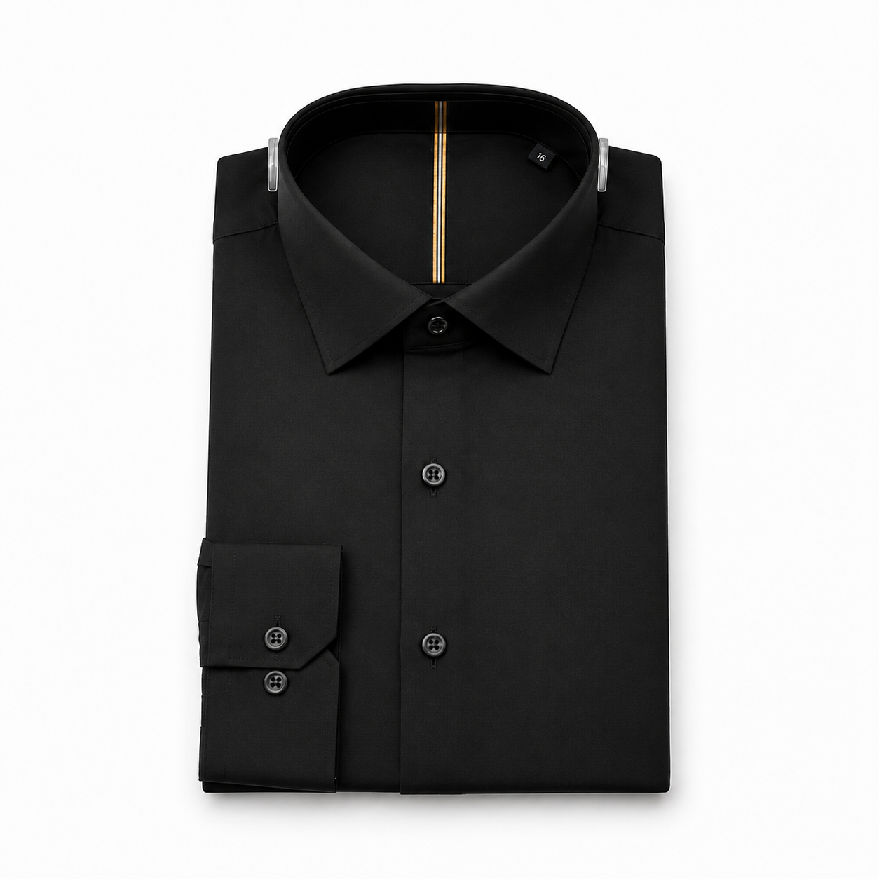 Black Cotton Dress Shirt