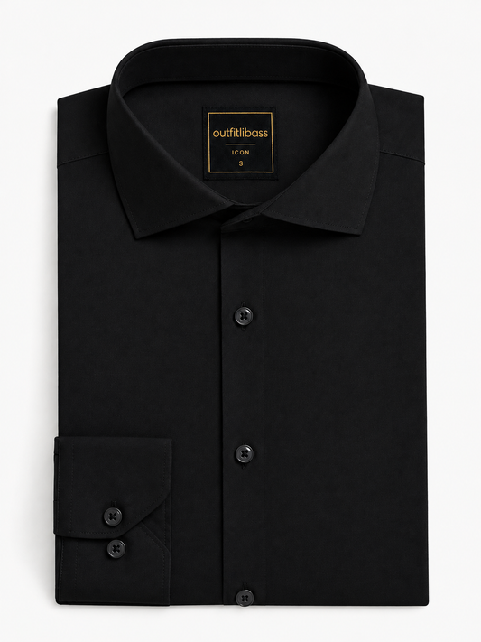 MEN'S DRESS BLACK COLOUR SHIRT